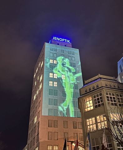 Videomapping zur Kunst "Dance the Light"