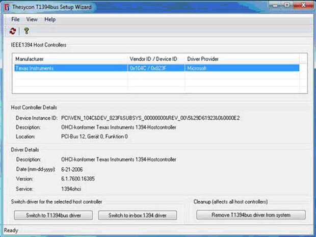 64 bit T1394 Firewire Bus Driver