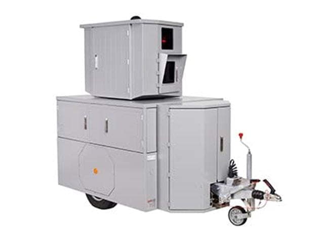 Hydraulic system of the enforcement trailer semistation