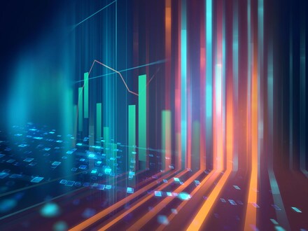 futuristic light growth-chart
