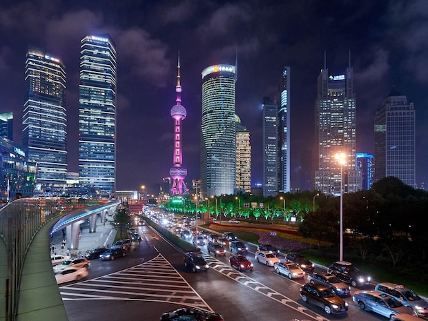 Shanghai cityscape at night