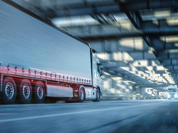 Truck in a tunnel