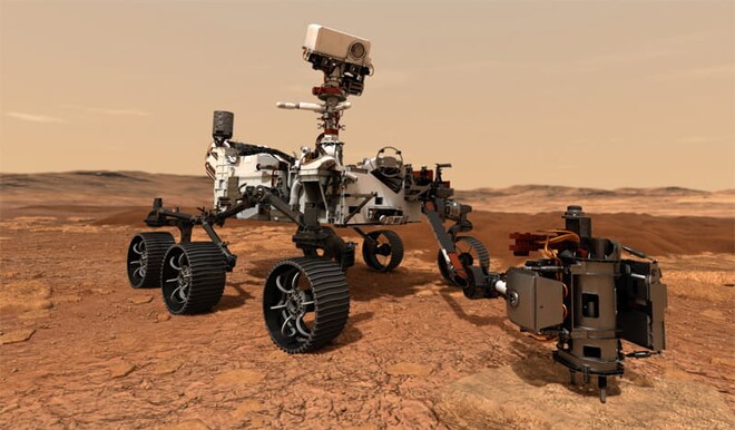 Mars rover on Mars